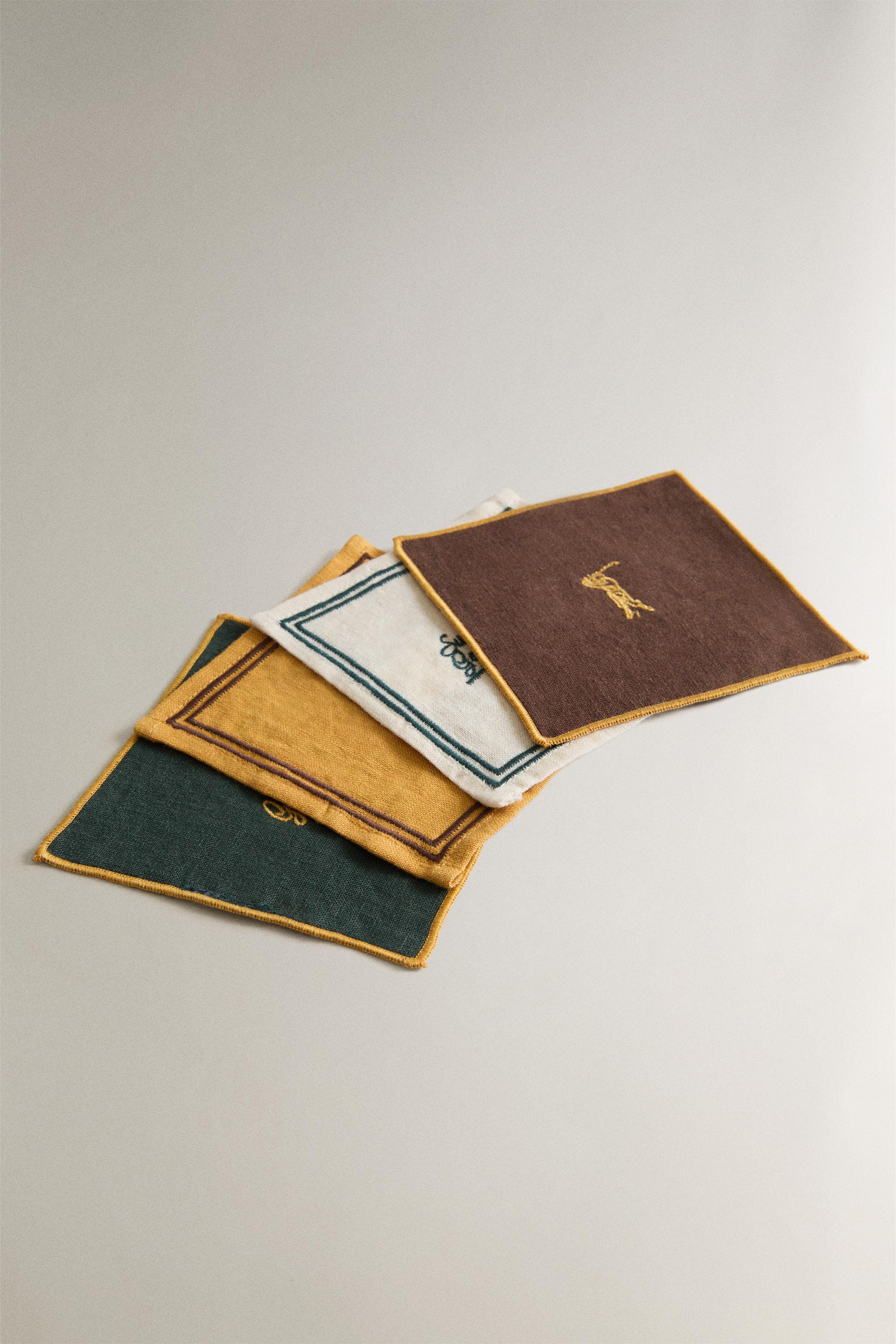 PACK DESSOUS DE VERRE LIN GOLF (LOT DE 4)